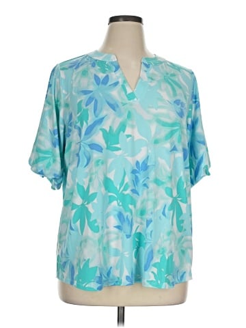 Susan Graver Short Sleeve Blouse (view 1)