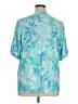 Susan Graver Teal Short Sleeve Blouse Size XL - photo 2