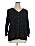 Susan Graver Polka Dots Black 3/4 Sleeve Blouse Size XL - photo 1
