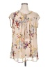 DR2 100% Polyester Ivory Short Sleeve Blouse Size 1X - photo 1
