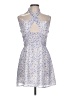 Le Lis 100% Polyester Hearts Blue Cocktail Dress Size L - photo 1