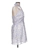 Le Lis 100% Polyester Hearts Blue Cocktail Dress Size L - photo 4