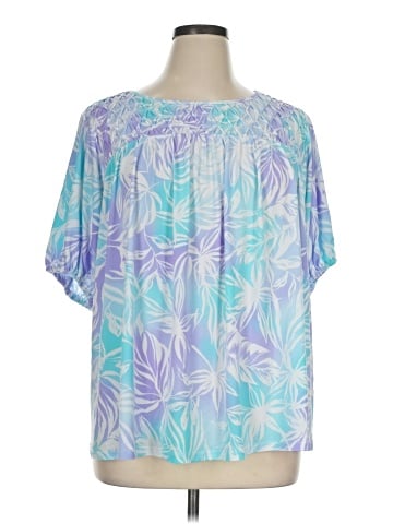 Susan Graver Short Sleeve Blouse (view 1)