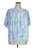 Susan Graver Blue Short Sleeve Blouse Size 1X - photo 1