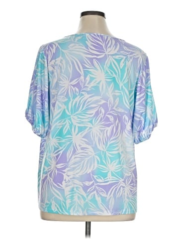 Susan Graver Short Sleeve Blouse (view 2)
