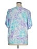 Susan Graver Blue Short Sleeve Blouse Size 1X - photo 2
