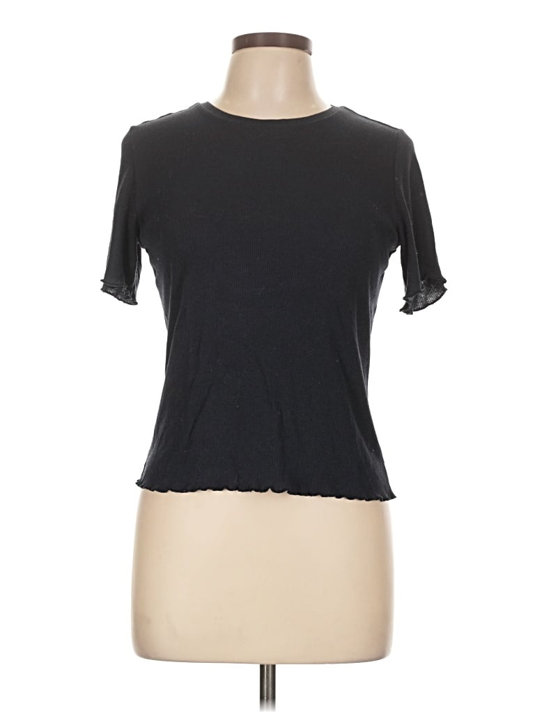 Pre-owned Monki Short Sleeve T-shirt In Black