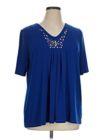 Susan Graver Short Sleeve Blouse (view 1)