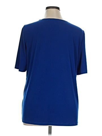 Susan Graver Short Sleeve Blouse (view 2)