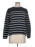 L.L.Bean 100% Cotton Stripes Black Pullover Sweater Size Lg REG - photo 1