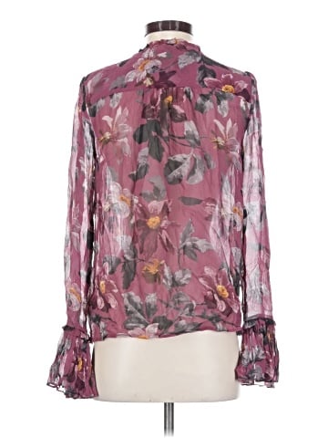 Paige Long Sleeve Silk Top (view 2)