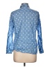 Talbots 100% Cotton Polka Dots Blue Long Sleeve Button-Down Shirt Size Lg Petite - photo 2