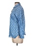 Talbots 100% Cotton Polka Dots Blue Long Sleeve Button-Down Shirt Size Lg Petite - photo 5