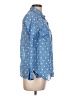Talbots 100% Cotton Polka Dots Blue Long Sleeve Button-Down Shirt Size Lg Petite - photo 4