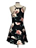 Mine 100% Polyester Floral Black Casual Dress Size L - photo 2