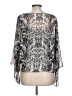 Alfani 100% Polyester Silver 3/4 Sleeve Blouse Size L - photo 2
