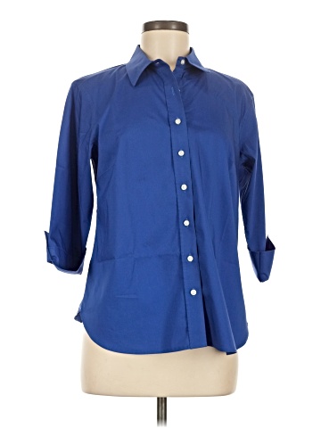 Lands' End 3/4 Sleeve Button-Down Shirt (view 1)