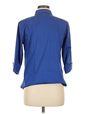 Lands' End 3/4 Sleeve Button-Down Shirt (view 2)