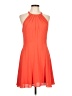 Express 100% Polyester Solid Orange Cocktail Dress Size 12 - photo 1