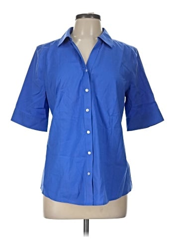 Talbots 3/4 Sleeve Button-Down Shirt (view 1)