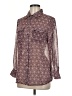 VERTIGO Print Brown Long Sleeve Blouse Size M - photo 1