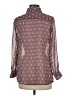 VERTIGO Print Brown Long Sleeve Blouse Size M - photo 2