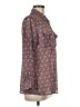 VERTIGO Print Brown Long Sleeve Blouse Size M - photo 4