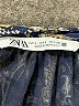 Zara 100% Polyester Blue Gold Kimono Size L - photo 7
