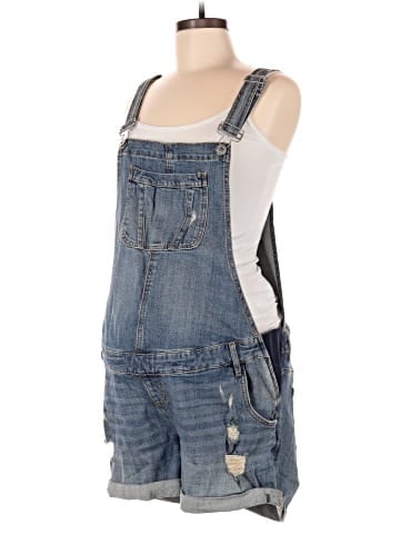 Indigo Blue Overall Shorts (view 1)