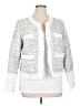 NANETTE Nanette Lepore Graphic Tweed White Jacket Size XL - photo 1