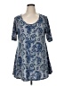 Lularoe Paisley Blue 3/4 Sleeve T-Shirt Size XL - photo 1
