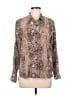 Gerard Darel Animal Print Brown Long Sleeve Blouse Size 6 (38) - photo 1