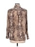 Gerard Darel Animal Print Brown Long Sleeve Blouse Size 6 (38) - photo 2