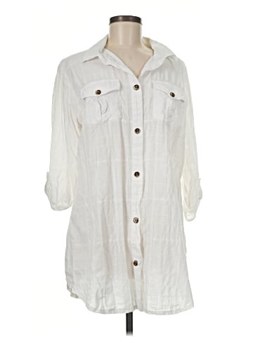 Dotti 3/4 Sleeve Button-Down Shirt (view 1)