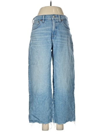 Madewell The Petite Perfect Vintage Wide-Leg Crop Jean in Altoona Wash: Raw-Hem Edition (view 1)
