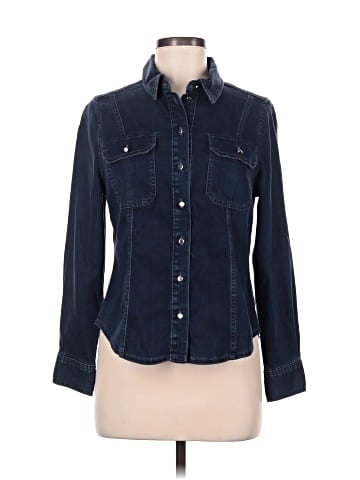 White House Black Market 3/4 Sleeve Button-Down Shirt (view 1)