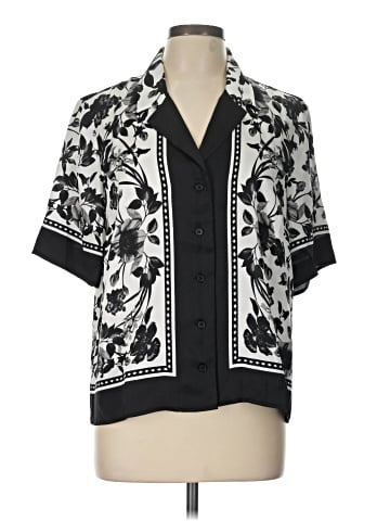 INC International Concepts Short Sleeve Blouse (view 1)