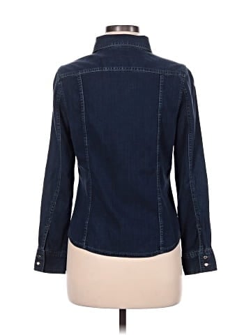 White House Black Market 3/4 Sleeve Button-Down Shirt (view 2)