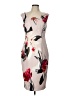 Coast Graphic Floral Red Tan Cocktail Dress Size 10 - photo 1
