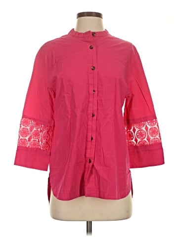 Karl Lagerfeld Paris 3/4 Sleeve Button-Down Shirt (view 1)