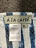 A La Carte Blue 3/4 Sleeve Blouse Size XL - photo 7