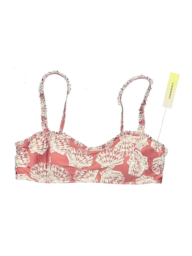 Summersalt Swimsuit Top Pink Paisley Pattern Swimwear