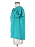 Max Studio 100% Polyester Teal Short Sleeve Blouse Size XS - photo 5