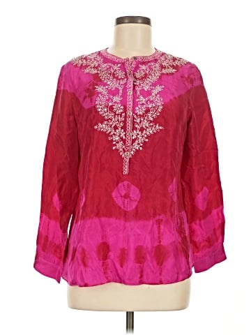 Soft Surroundings Long Sleeve Silk Top (view 1)