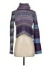 Free People Tweed Stripes Marled Ombre Color Block Gray Purple Pullover Sweater Size XS - photo 1