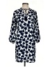 CeCe 100% Polyester Print Blue Casual Dress Size 2 - photo 1