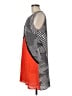 THML 100% Polyester Graphic Orange Casual Dress Size M - photo 5