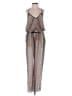Milly 100% Silk Silver Tan Jumpsuit Size 0 - photo 1