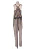 Milly 100% Silk Silver Tan Jumpsuit Size 0 - photo 2