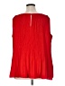 Ann Taylor LOFT 100% Polyester Red Sleeveless Blouse Size XL - photo 2